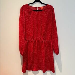 Red long sleeve dress